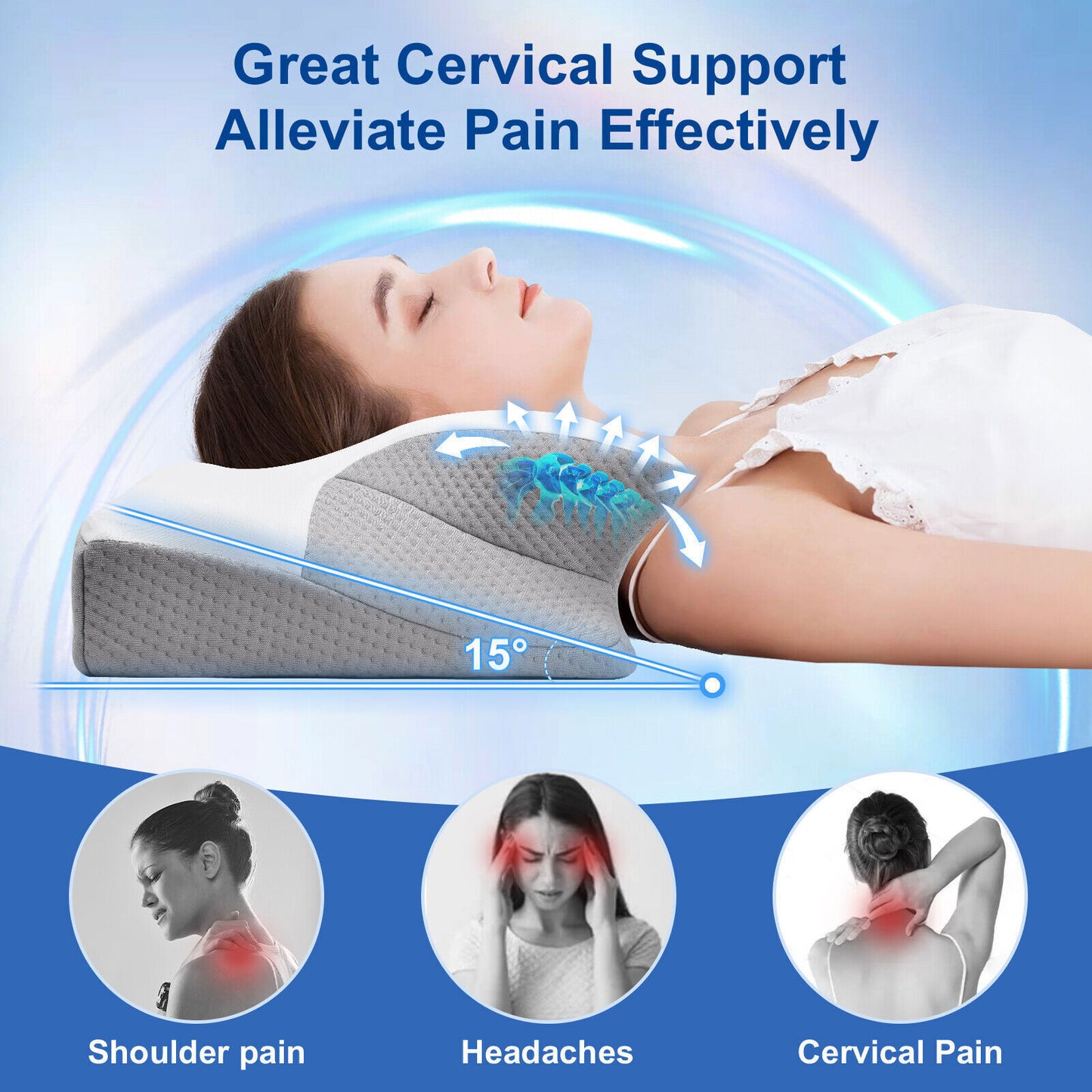 Cervical Pillow for Neck Pain Relief,Orthope